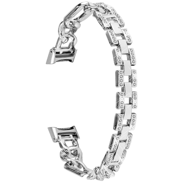 Rems for Fitbit Luxe Rhinestone Dekor Urklokkebånd Sinklegering Metallreim Multicolor Style C