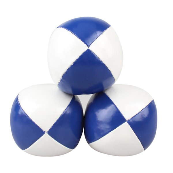 3 st Jugglingboll Set Panel Läder Professionell Jugglingboll för Nybörjare Barn Vuxen Blue and White