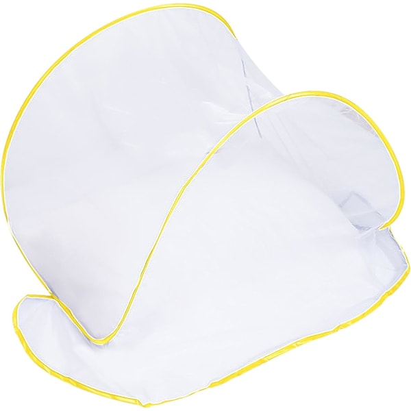 Myggnetting, sammenleggbar mini myggnetting for hode, ultralett pop-up myggtelt for sengetøy camping reiser uteplass Yellow