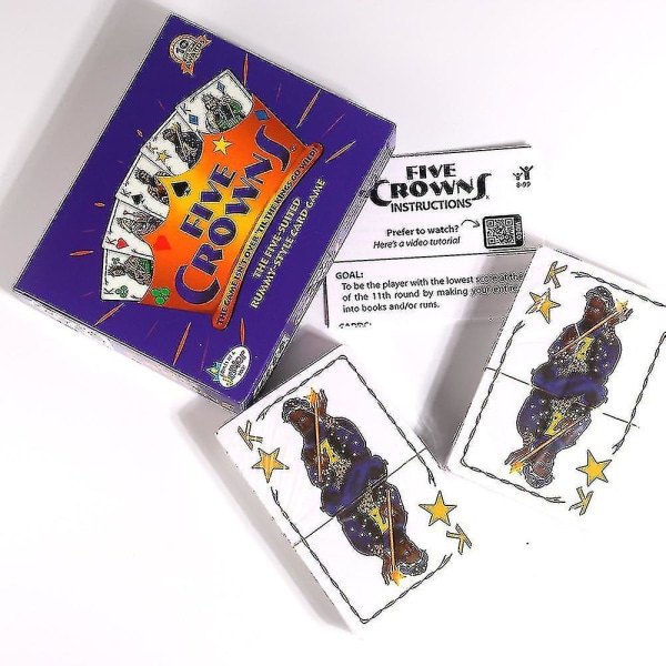 Five Crowns Kortspil Klassisk Familiefest Rummy Style Spil Interaktive Spil Engelsk Version Gratis Forsendelse