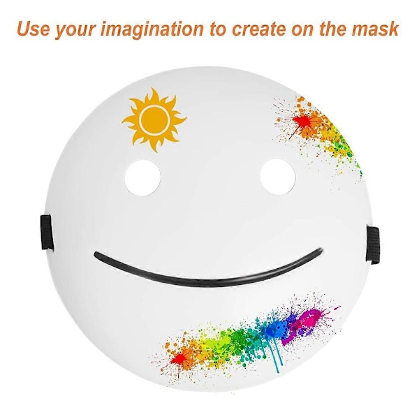 Hvid Smile Dream Mask Cosplay Maske Rekvisitter til Halloween Karneval Fest Fæstekjole