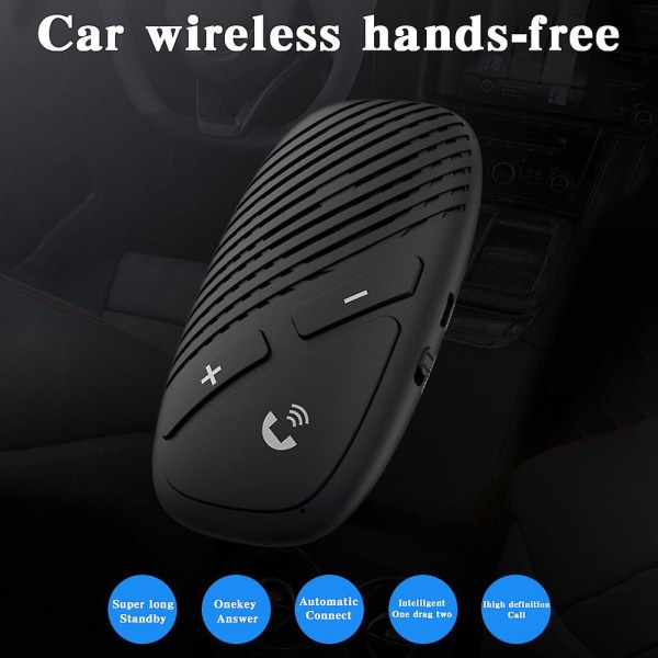Bilsolskydd Bluetooth-kompatibel högtalartelefon Handsfree automatisk högtalartelefon