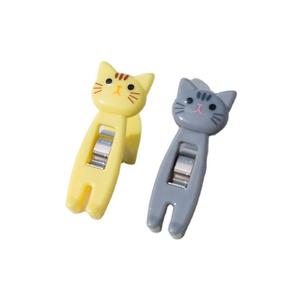 Katt Chips Klips, binders, Chips Pose Oppbevaringsklips, Plast Chips Pose Hvit White