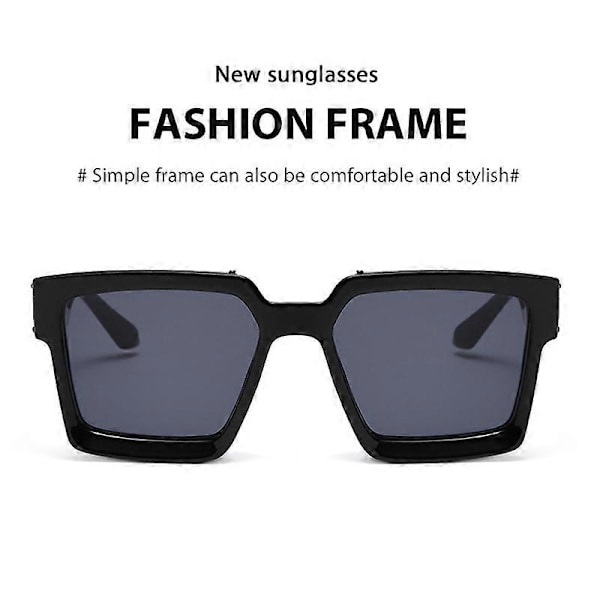 Millionær Solbriller Til VoksneVintage Firkantede Modebriller Luksus Retro Solbriller Voksen Trending Punk Gafas De Sol Lentes A010