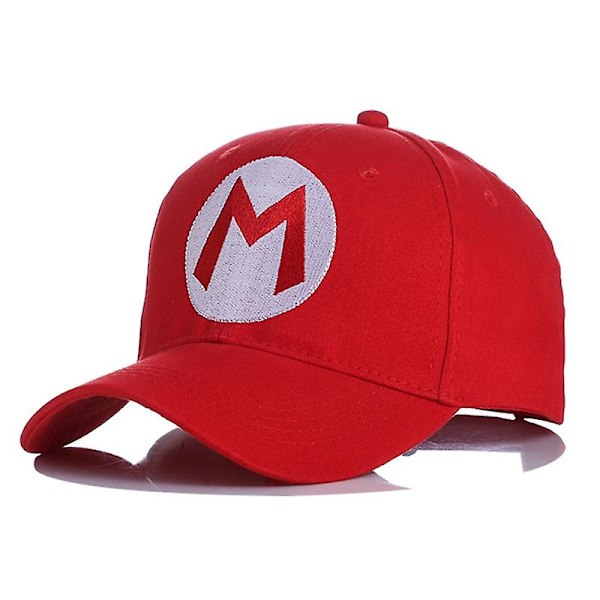Super Mario Baseballkeps Broderad Logotyp Skärm Red