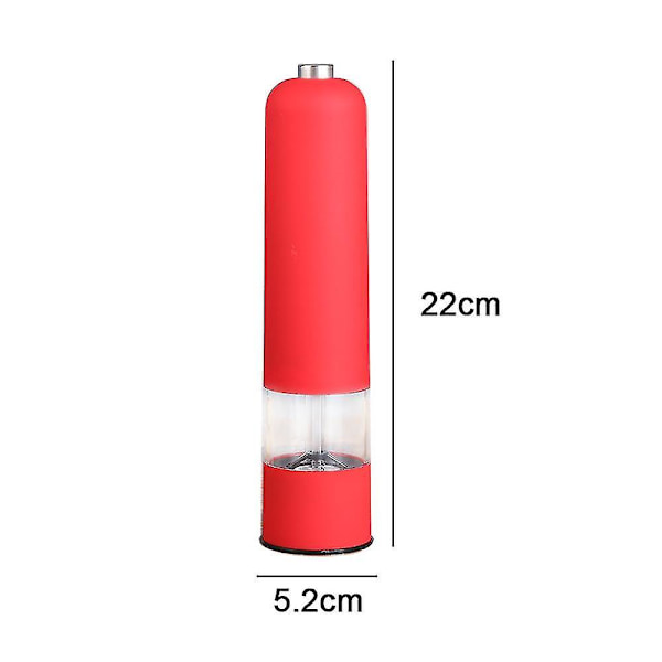 Suola- ja pippurimyllysetti 2 kpl, manuaalinen, säädettävällä keraamisella myllyllä karkeasta hienoon, mausteiden myllysetti ABS red