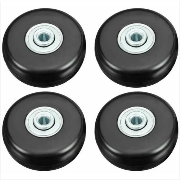 Suitcase wheels, 50mm replacement silent rubber swivel wheels set of 4