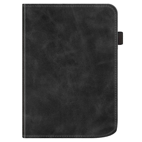 Skyddsfodral med stativ i PU-läder för PocketBook Verse PB629 E-läsare, automatisk väckning/sömn Black