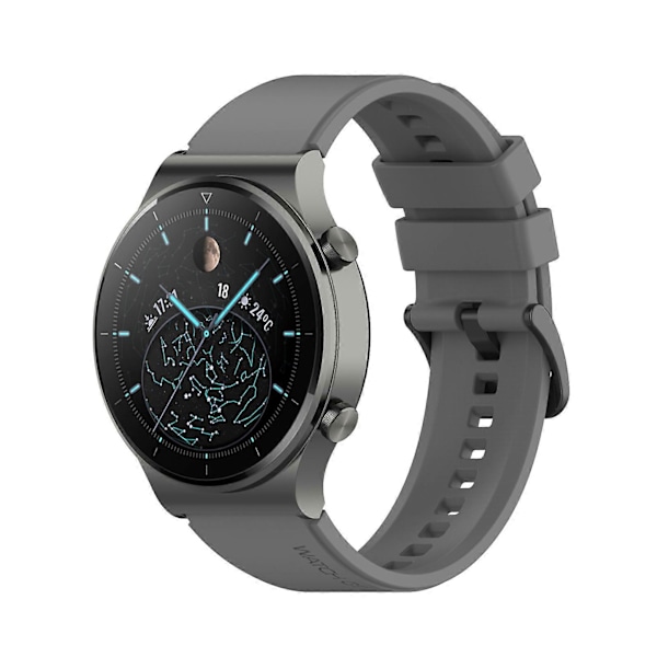 22 mm:n pehme silikoninen säädettävä rannekekellohihna Huawei Watch GT2 Pro:lle Black