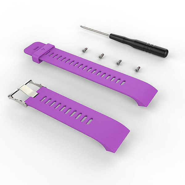 Garmin Forerunner 30 / 35 -kellolle sopiva silikoniranneke Purple