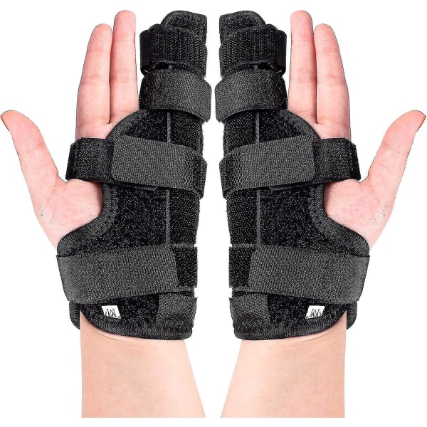 2 Pack Boxer Finger Skinne Polstret Støtte Bøjle Boxer Fraktur Skinne Metacarpal Finger Skinne Hånd