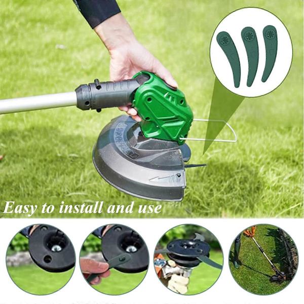 25 kpl Vaihtoterät trimmeriin, Universaalit muoviterät, Bosch Durablade Trimmer Art 26-18Li Art 23-18Li -malleihin