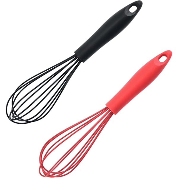 2-pakning silikon eggvisper, non-stick håndholdte eggvisper, kjøkken multifunksjonell håndmikser for matlaging og baking