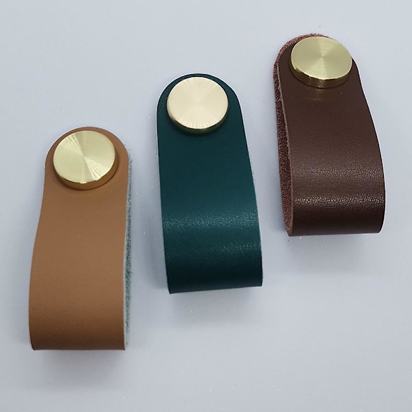 Hardware Lær Håndtak Robust Flerbruks Skaphåndtak For Soverom C2816 Coffee Brown
