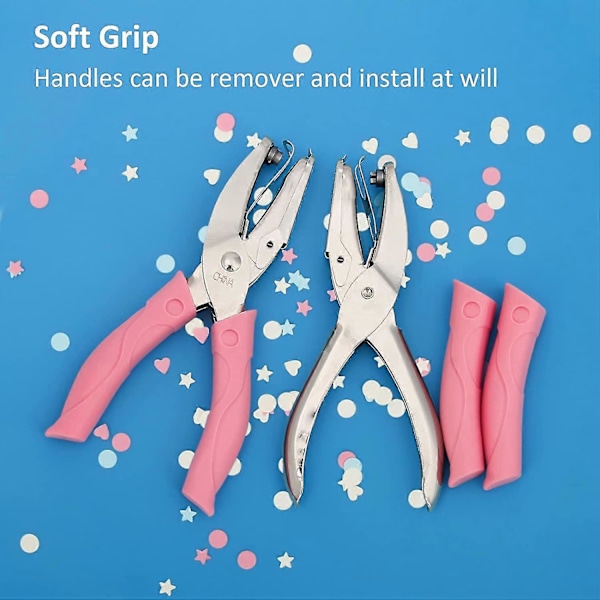 3 kpl Paper Punch Coolrunner Kädessä pidettävä metallinen yksittäinen DIY tähti/sydän-paperileikkuri