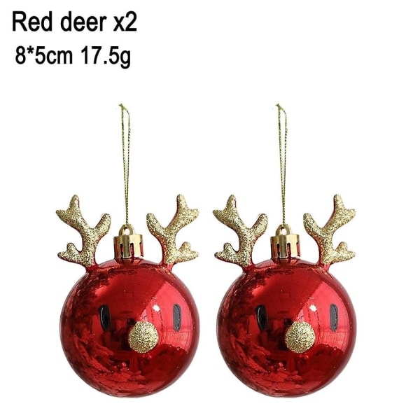 2 plastjulkulor, hängande bollar, julgran