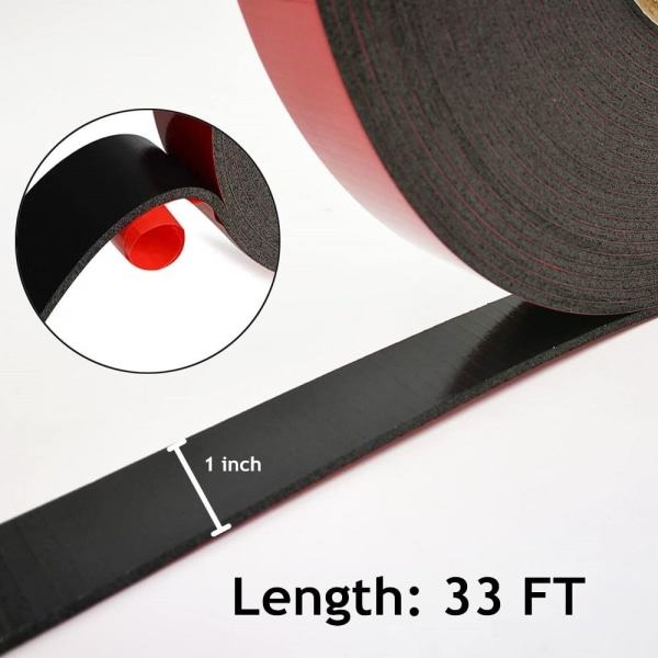 1 tum x 33 fot skumtejp Dubbelsidig monteringstejp