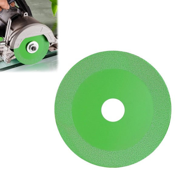 Glasskærer, diamantskive, diamantskive vinkelsliber til skæring og polering af glasfliser, jade, krystal, vinflaske (grøn)