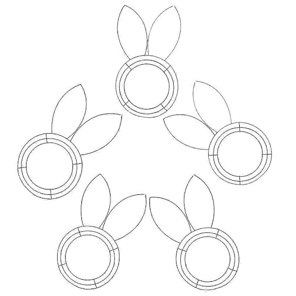 Metallramme Lineær Påske Blomsterhage Glitter Påske DIY Håndverk Ferie Hengende Ornamenter