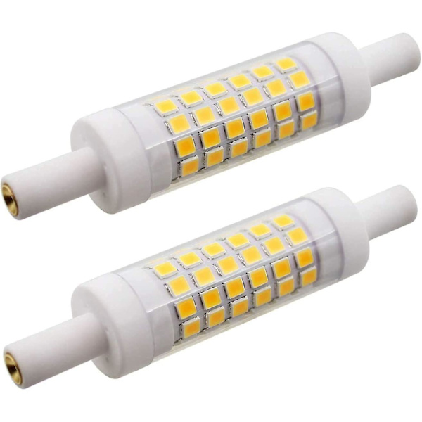 2 LED-lampor R7s 78 mm 5W 15 x 78 mm, Varmvit 3000K, 220,00V [Energiklass A+]
