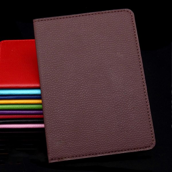 Solidfarget Bærbar Passdeksel ID-kortlomme Beskytter Organizer Rose Red