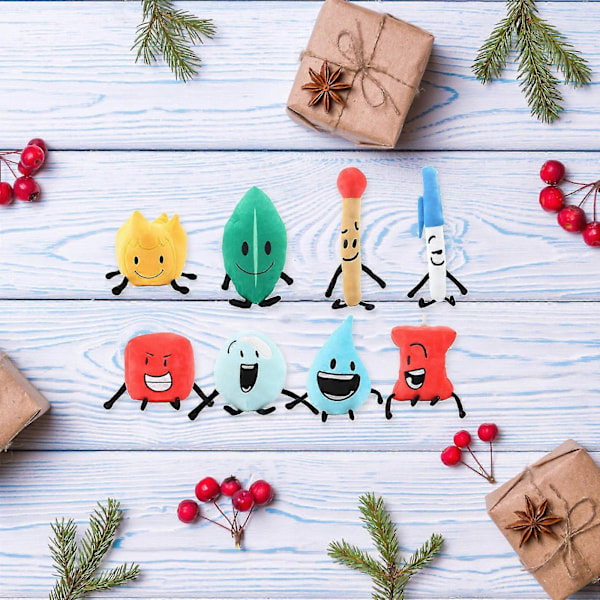 Battle For Dream Island Plussj, bfdi Blomst Teardrop Firey Og Leafy Stoffdyr For Jente Og Gutt Gave Water