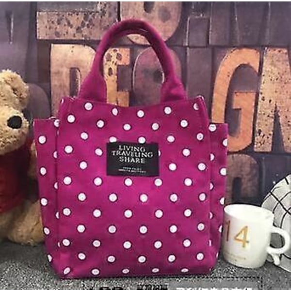 2018 Korean Series Canvas Lunchväska isoleringsbox Handväska Lunchlådor & Väskor Purple