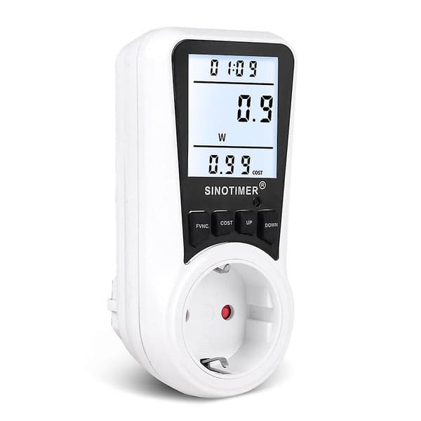 Smart Plug-in Energiovervåker Strømmåler Strømforbruk Overvåkingskontakt 16a