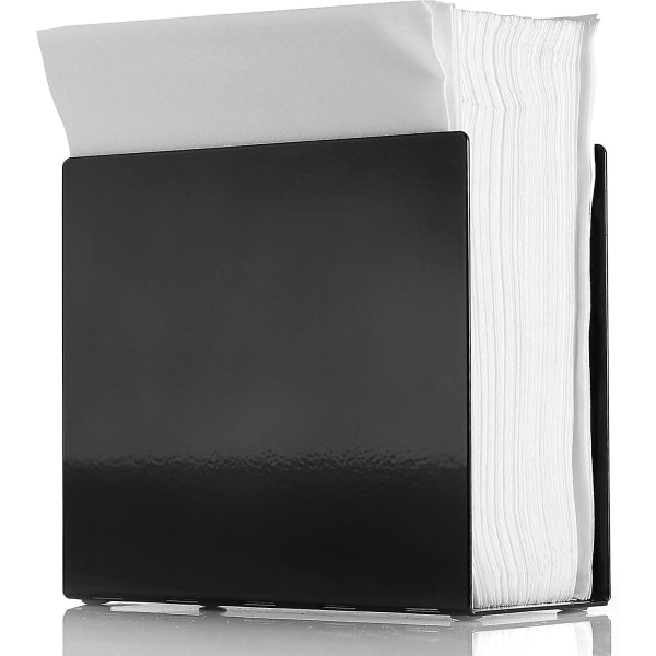 Servetthållare i rostfritt stål - Servetthållare i svart metall för bord - Servetthållare av papper - Rustik servetthållare för kök - Kökstillbehör12*5*11