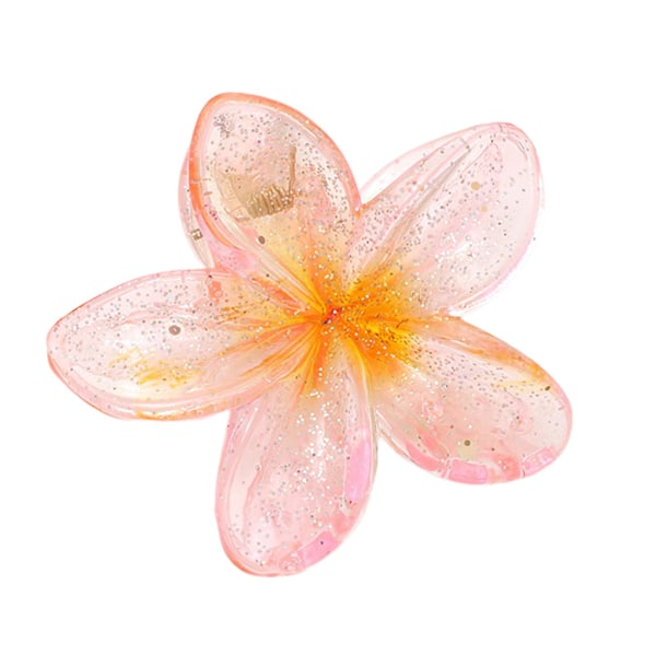 Simulerad Bauhinia Blomma Hästsvans Klämma Glansig Halkfri Blomma Formade Hårklämmor Spännen