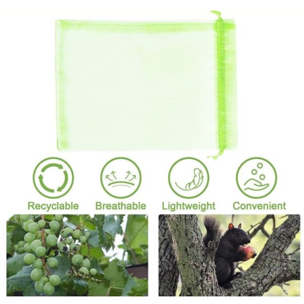 20 hedelmähyönteisten ja lintujen kestävä verkko tummanvihreä 13*18cm dark green 13*18cm