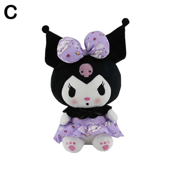 25cm Kawaii Kuromi Mewah, Mainan Kartun, Gaun Puteri, Anak Patung Comel Dan Lembut, Hadiah Kanak-Kanak Perempuan One-Size C