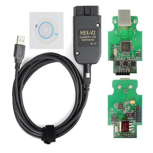 Vag Com 22.3.1 Obd2 Scanner Hex V2 Vagcom Auto Diagnostikverktyg Obd Usb Wi. Hex V2 Vag Usb V22.9 V22 DE German