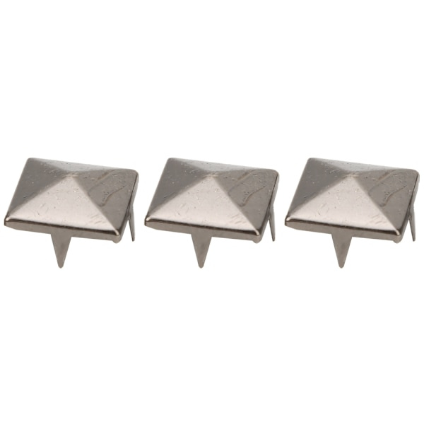 100 stk. firkantede pyramide punknitter 4 klør metalnitter til armbånd tøj sko håndtaske sort 12mm