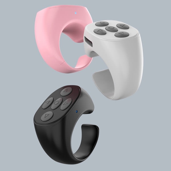 Trådløs Bluetooth Mobil Page Controller Tiktok Fjernkontroll Svart Rosa Pink