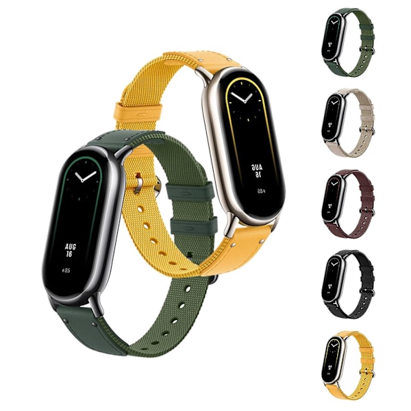 Urklokke Rem Vanntett Silikonrem Slitesterk Stilig Erstatningsarmbånd for Xiaomi Smart Band 8 Beige