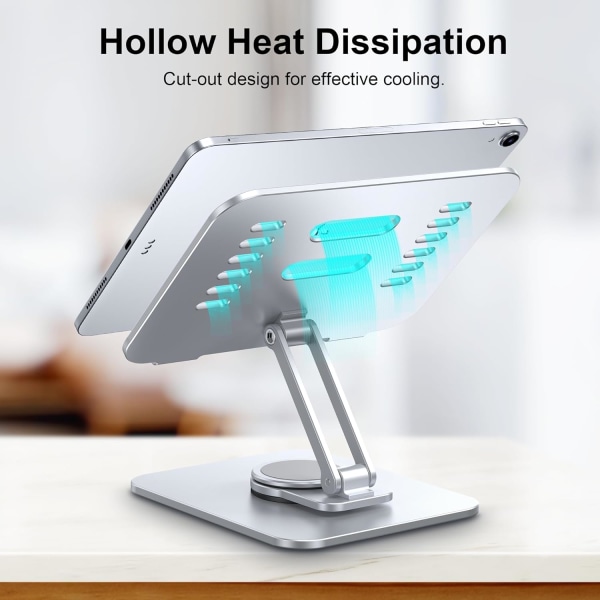 Tablet Stand, iPad Stand Holder, Aluminium 360° Roterende Foldbar Monitor Stand