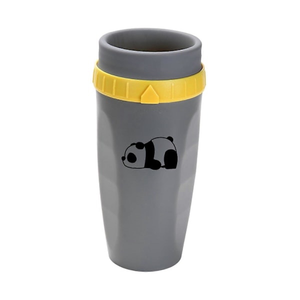 Bärbar Coverless Twist-mugg med isolerad kaffekopp i rostfritt stål Gray Panda