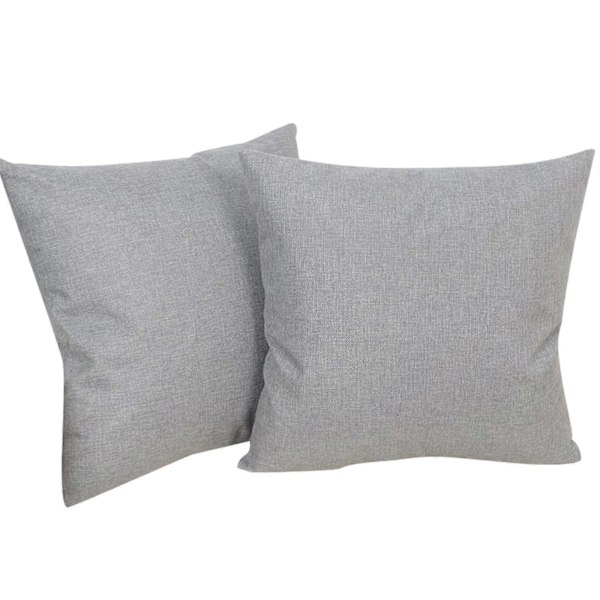 Putevar i lin-look for hjemmet, dekorative, til sofa, soverom, bil, med glidelås Gray 50*50cm