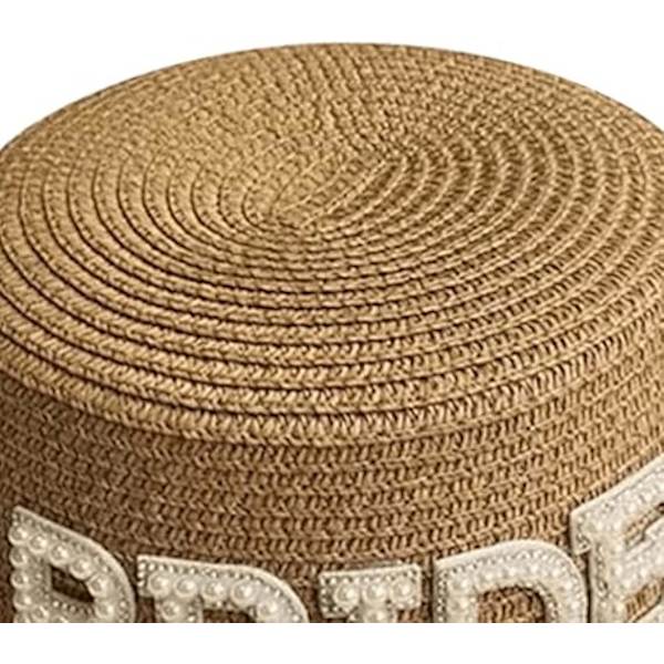 Brud Bröllop Solhatt Bred Brätte Brudmössa Solhatt Bohemia Vävd Hatt Bröllop Möhippa Present