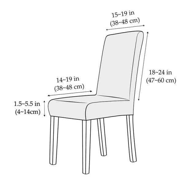 Stoltrekk 4 deler, Stretch Trekk Vaskbar Moderne