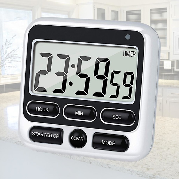 Elektronisk Köktimer LCD-Display Stor Skärm Elektronisk Timer Positiv