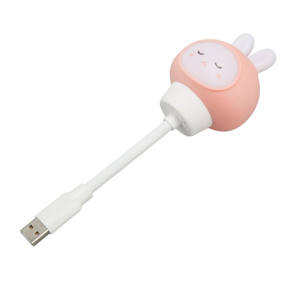 USB LED-lampa med röststyrning, 3 ljusstyrkenivåer, timer, ögonvänlig, bärbar, söt LED-nattlampa för sovrummet, kanin