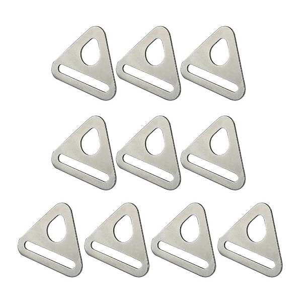 10 st Justerbara Trianglar med Stångsvängbar Clip D-Ring Spänne Gjutna 15mm