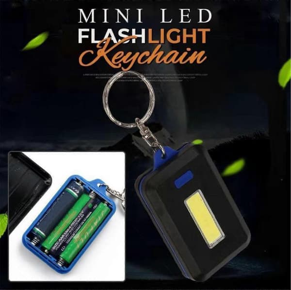 2 KPL Mini LED-taskulamppu avaimenperä, Mini avaimenperävalo avaimenperällä, COB LED pieni avaimenperä taskulamppu, Mini Ultra
