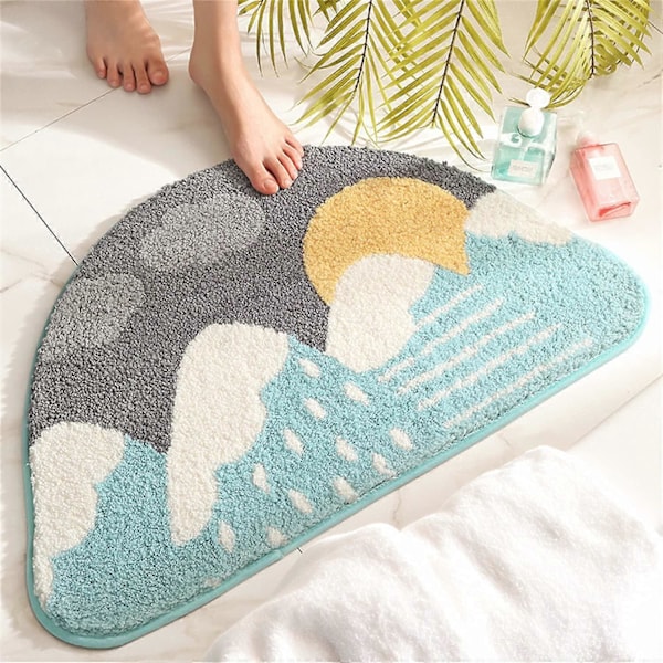 Kylpyhuoneen matto, erittäin pehmeä imukykyinen, liukumaton kylpymatto 45,2x73,7cm