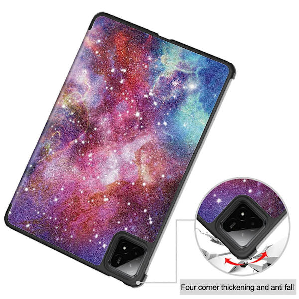 Til Xiaomi Pad 7 Pro/Pad 7 Etui Mønsterprint Læder Stand Tablet Cover - Galaxy Multicolor Galaxy
