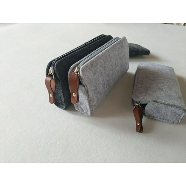 Blyantpose Pen Etui, Blyantholder Filt Elever Stationery Pung med Store Rum til Skole Studerende Drenge Piger og Kontor