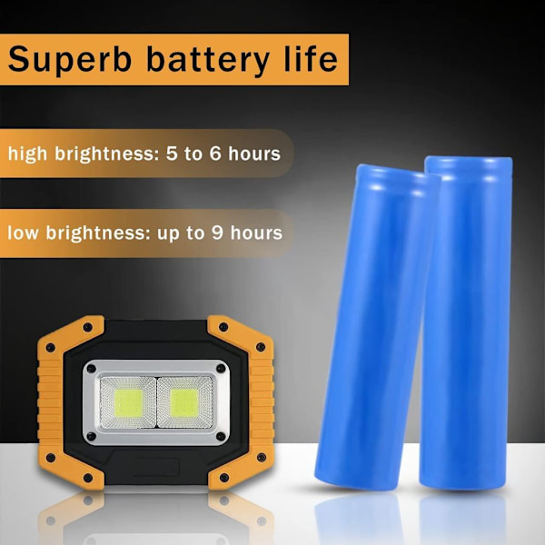 2 st 30W LED Arkitekturbelysning, Batterier USB Laddningsbara