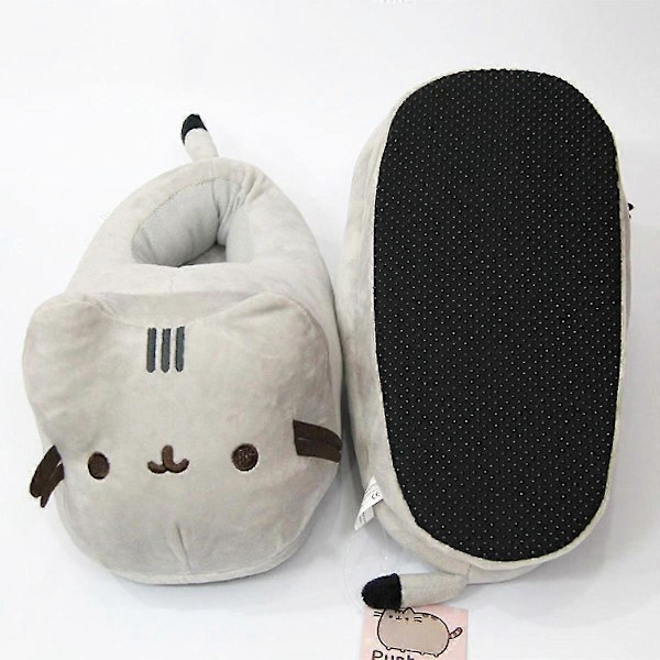 Plush Katttofflor för Kvinnor, Inomhus, Mjuka, Halksäkra, Söta, Varma, Golvskor, Tofflor, Cartoon 5-9